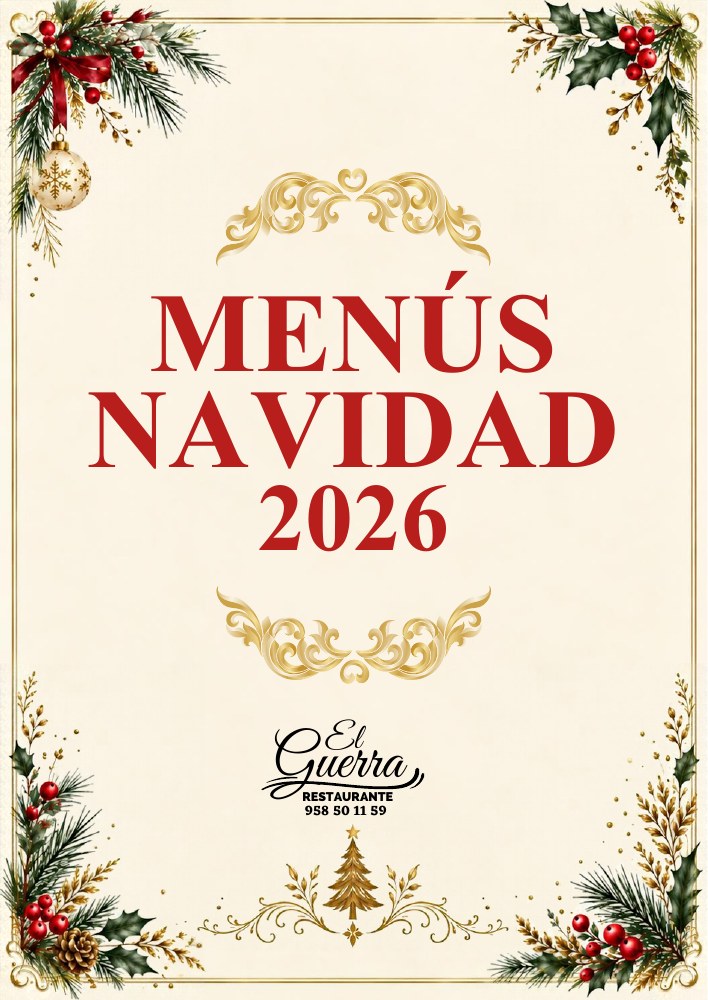 Portada de los menús de Navidad 2026 de Restaurante El Guerra